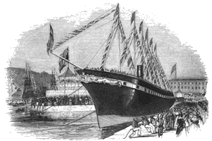 Launch of Great Britain at Bristol, July 1843